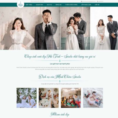 Thiết kế web dịch vụ studio, chụp ảnh cưới 02