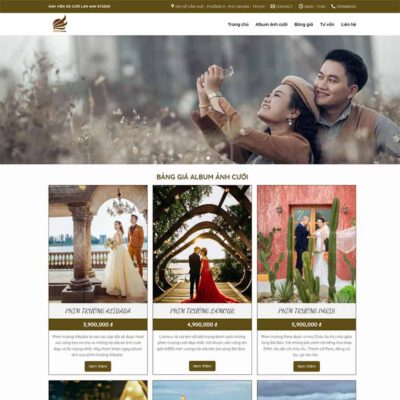 Thiết kế web dịch vụ studio, chụp ảnh cưới 04