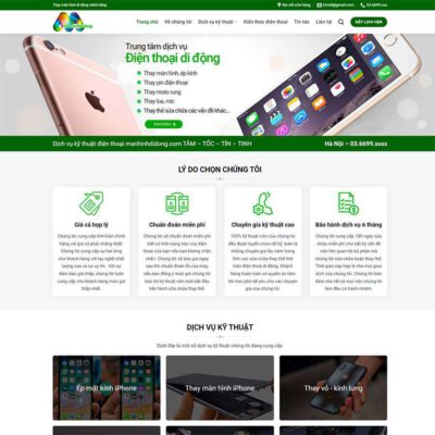 Thiết kế web sửa màn hình điện thoại