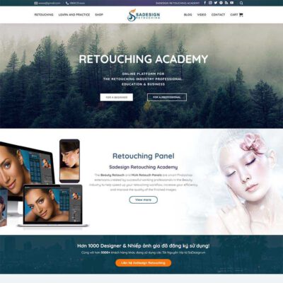 Thiết kế web bán tài nguyên thiết kế đồ họa Photoshop