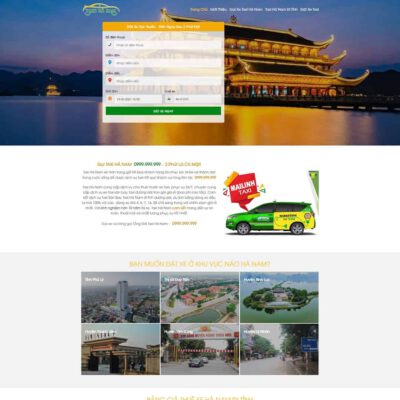 Thiết kế web Landing page dịch vụ taxi