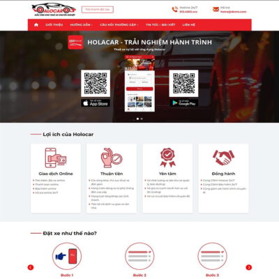 Thiết kế web dịch vụ thuê xe taxi 03