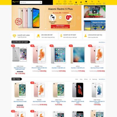 Thiết kế web giống thế giới di động 01
