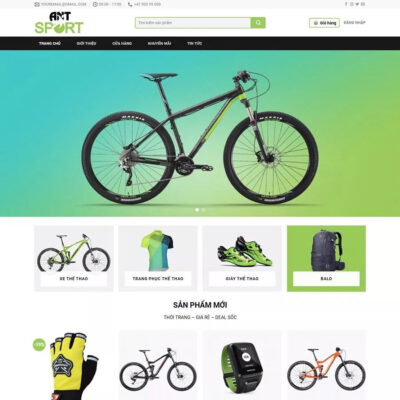 Thiết kế web bán xe đạp, đồ thể thao
