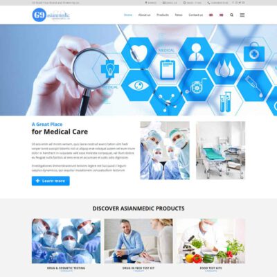 Thiết kế web giới thiệu sản phẩm, thiết bị y tế
