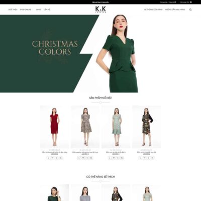 Thiết kế web shop thời trang nữ 02
