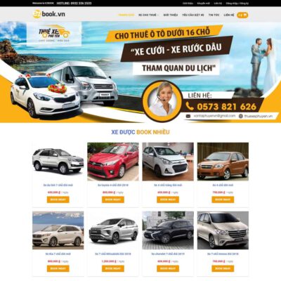 Thiết kế web dịch vụ thuê xe du lịch