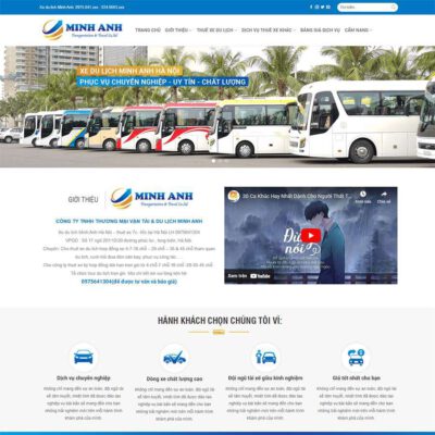Thiết kế web dịch vụ thuê xe 05