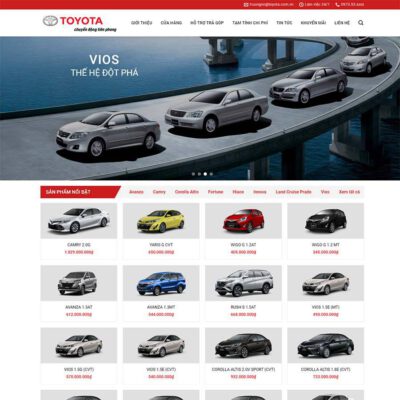 Thiết kế web bán xe toyota 02