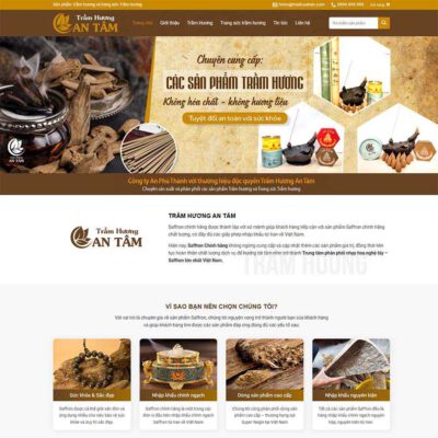 Thiết kế web bán Trầm Hương