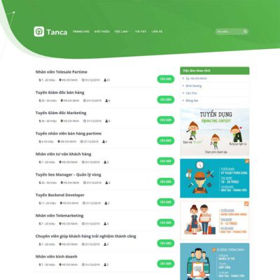 Thiết kế web tuyển dụng, việc làm 01