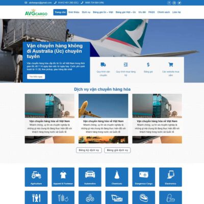 Thiết kế web dịch vụ vận chuyển quốc tế logistic