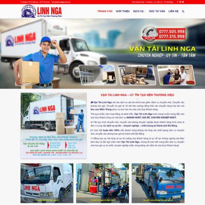 Thiết kế web dịch vụ vận tải