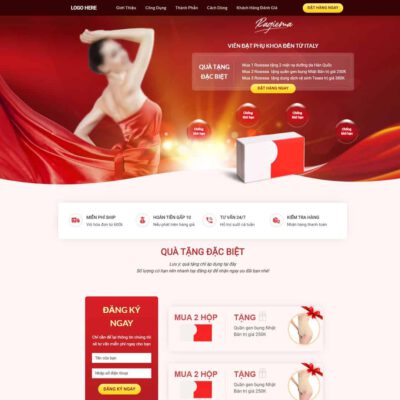 Thiết kế web Landing page viên đặt phụ khoa
