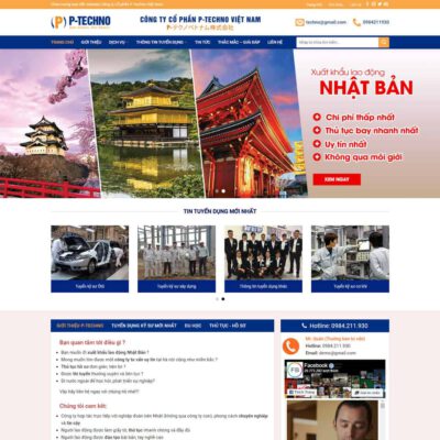 Thiết kế web công ty xuất khẩu lao động 02