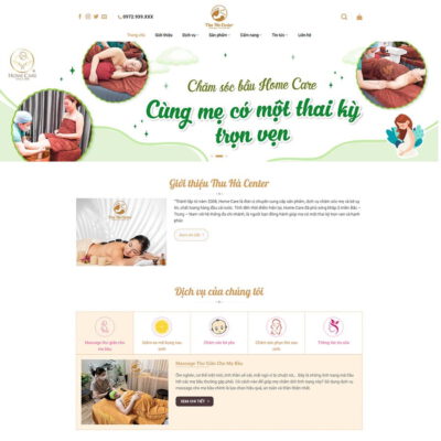 Thiết kế web dịch vụ chăm sóc mẹ và bé
