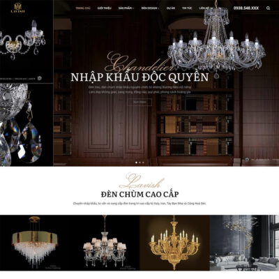 Thiết kế web bán đèn cao cấp