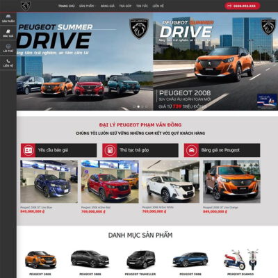 Thiết kế web bán xe Peugeot
