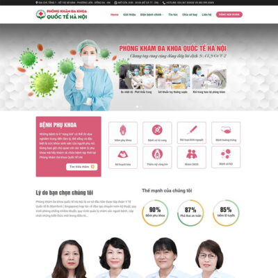 Thiết kế web phòng khám đa khoa 02