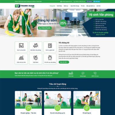 Thiết kế web dịch vụ vệ sinh 04
