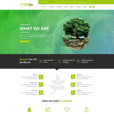 Thiết kế web tổ chức bảo vệ môi trường