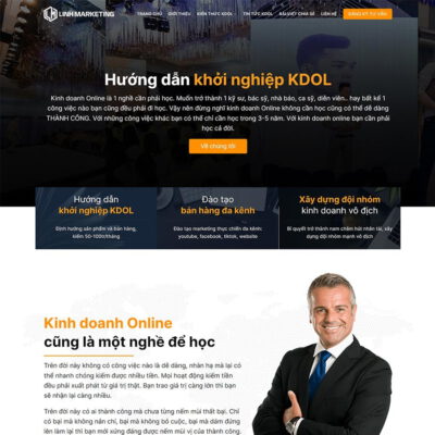 Thiết kế web khóa học kinh doanh online