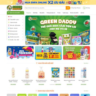 Thiết kế web bán sản phẩm mẹ và bé 03
