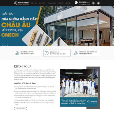 Thiết kế web công ty nhôm kính 04