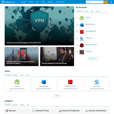 Thiết kế web download phần mềm