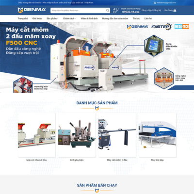 Thiết kế web công ty bán máy cắt, máy cơ khí 02