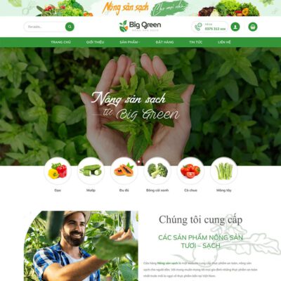 Thiết kế web nông sản 05