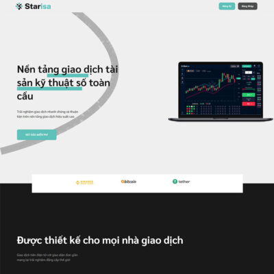 Thiết kế web giới thiệu sàn giao dịch BO 02