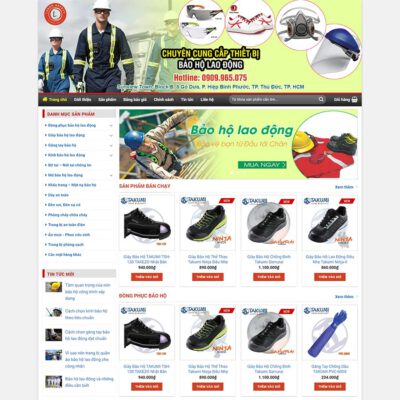 Thiết kế web bán đồ bảo hộ lao động 02
