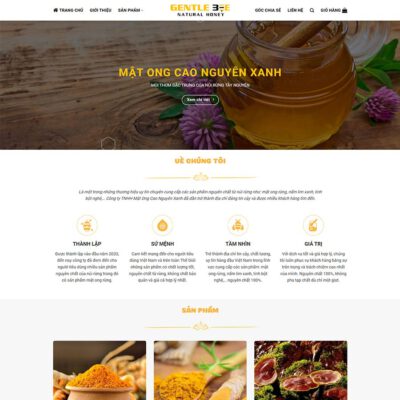Thiết kế web bán mật ong 03