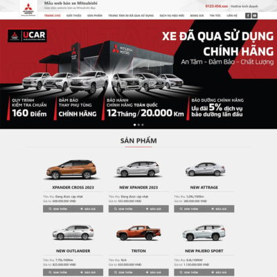 Thiết kế web bán ô tô Misubishi 03