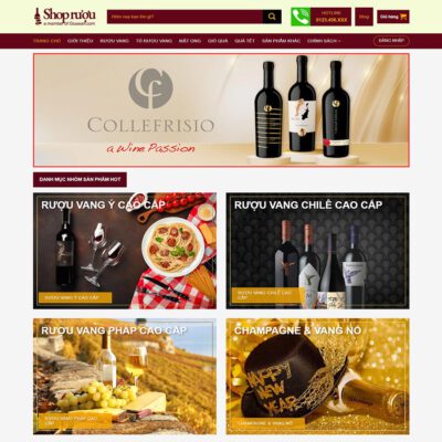 Thiết kế web cửa hàng bán rượu 02