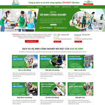 Thiết kế web dịch vụ vệ sinh 05