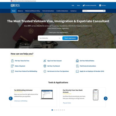 Thiết kế web cấp visa du lịch nước ngoài
