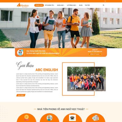Thiết kế web trung tâm đào tạo anh ngữ 02