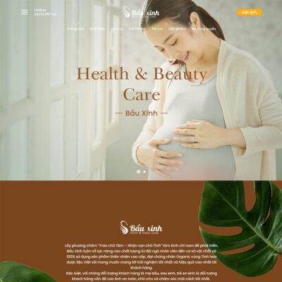 Thiết kế web dịch vụ chăm sóc mẹ và bé 02