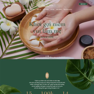 Thiết kế web dịch vụ chăm sóc mẹ và bé 03