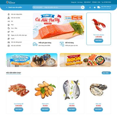 Thiết kế web bán hải sản 03