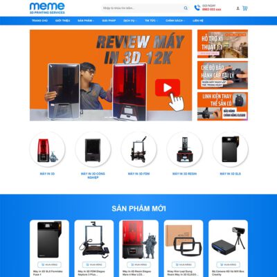 Thiết kế web bán máy in 3D