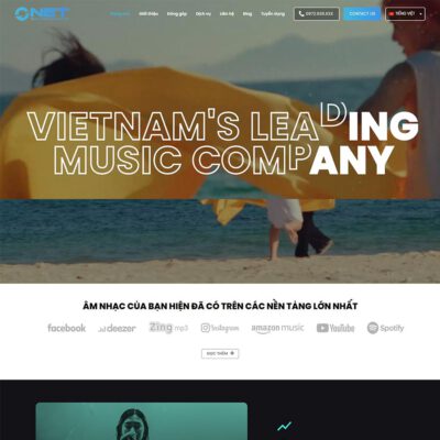 Thiết kế web công ty media, âm nhạc 02