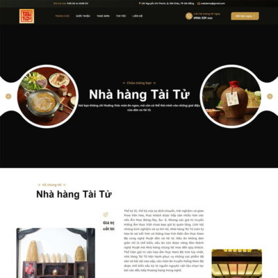 Thiết kế web nhà hàng 05