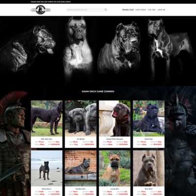 Thiết kế web bán chó săn