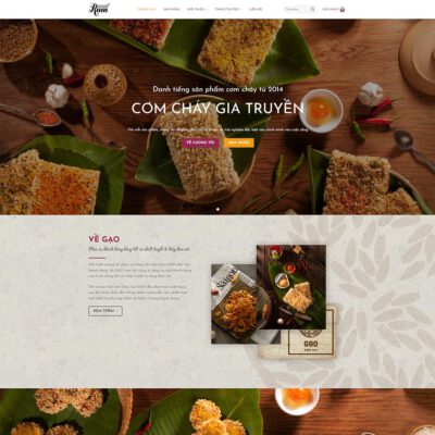 Thiết kế web bán cơm cháy gia truyền