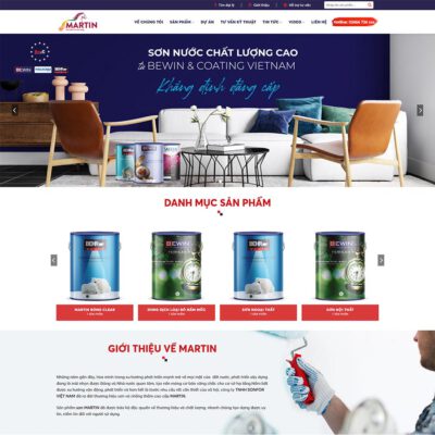 Thiết kế web cung cấp sơn nước 02