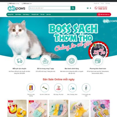 Thiết kế web bán đồ chơi, thực phẩm thú cưng 02