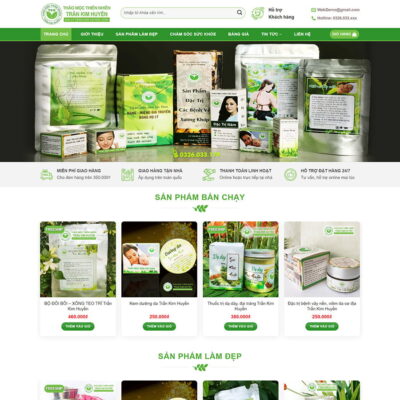 Thiết kế web bán dược phẩm, thuốc nam 02